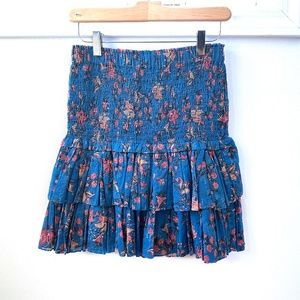 ISABEL MARANT ÉTOILE Naomi shirred tiered cotton mini skirt